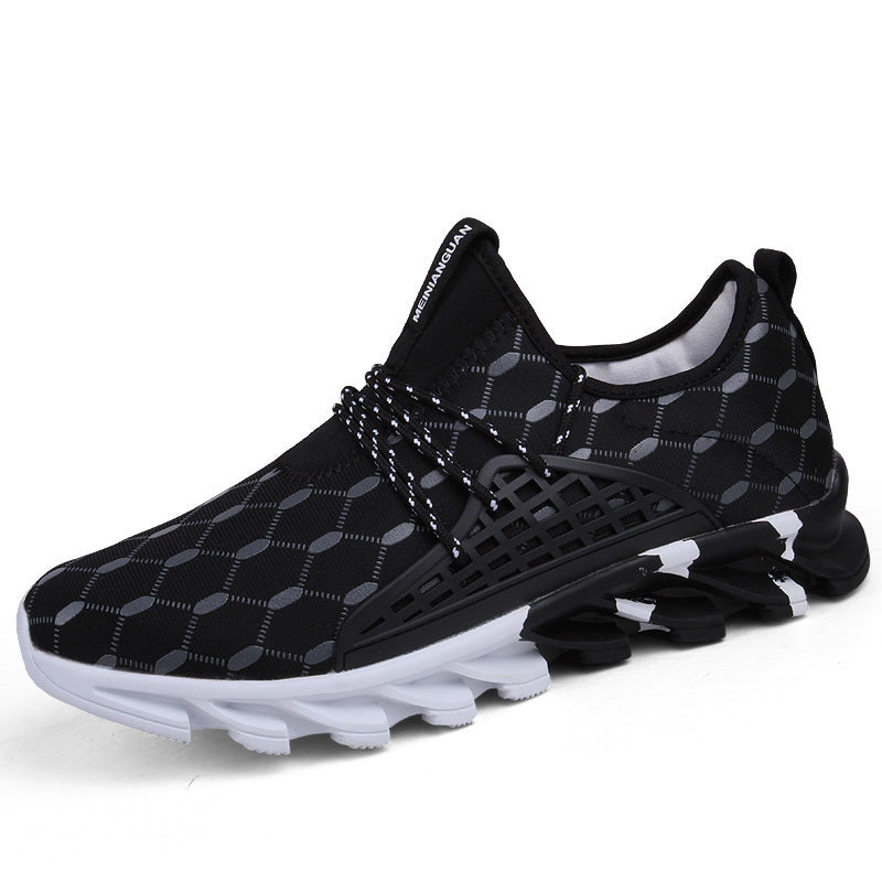 Men’s Sport Running Sneakers Breathable Mesh Outdoor Trainers Lightweight Waterproof Lace-Up Athletic Shoes for Men Comfort Cushion Running Shoes