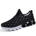 Men’s Sport Running Sneakers Breathable Mesh Outdoor Trainers Lightweight Waterproof Lace-Up Athletic Shoes for Men Comfort Cushion Running Shoes