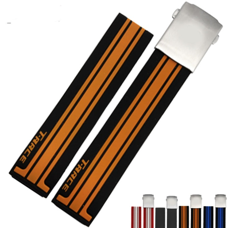 Waterproof Silicone Watch Strap for Men Sports Replacement Band for Racing, Electric Bicycle, and Casual Watches