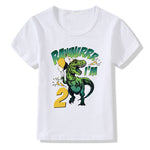 Children's Birthday T-shirt Numbers 1–9 | Kids Cartoon Print Short Sleeve Casual Polyester Tee