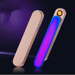 Electronic Cigarette Lighter USB Rechargeable Windproof Zinc Alloy Lighter Portable Slide Coil Design