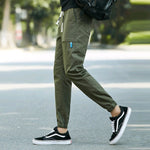 Men’s Harlan Overalls – Cotton Casual Nine-Length Pants with Belt, Stylish Autumn Cone Trousers