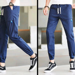 Men’s Harlan Overalls – Cotton Casual Nine-Length Pants with Belt, Stylish Autumn Cone Trousers