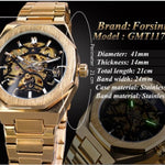 Men's Automatic Skeleton Mechanical Watch - Stainless Steel Case, Self-Winding
