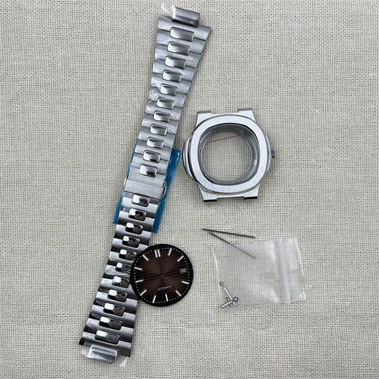 Watch Assembly Accessories Dial Finger Precision Steel NH35 Watch Case Kit with Crown & Pointer