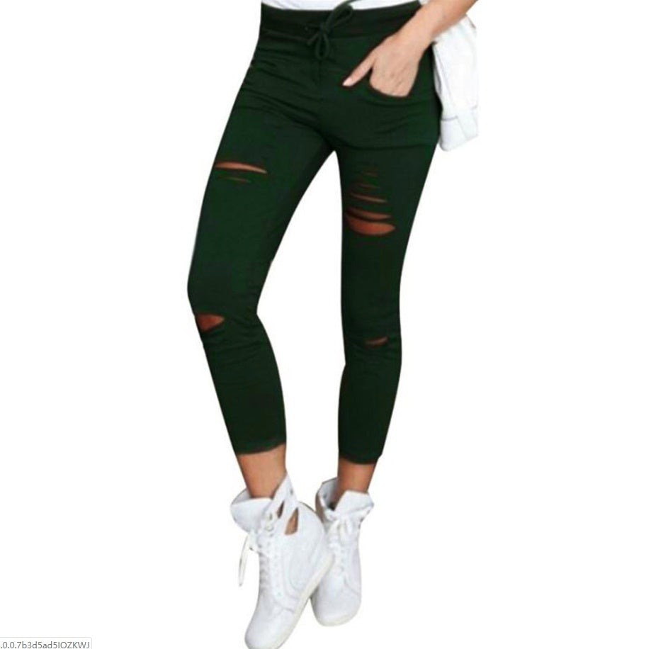 Men’s Casual Cotton Nine-Length Pants High Waist Slim-Fit Pencil Pants Daily Wear Stretch Trousers Street Style Casual Bottoms