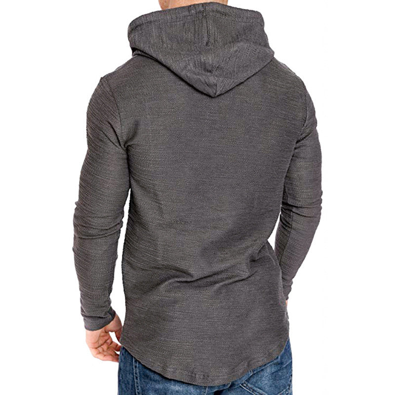 Men’s Slim Fit Hoodie Sweatshirt Casual Long Sleeve Gym Top Cotton Blend Pullover for All Seasons