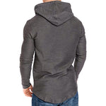 Men’s Slim Fit Hoodie Sweatshirt Casual Long Sleeve Gym Top Cotton Blend Pullover for All Seasons