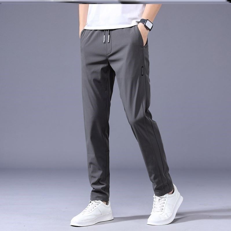 Men’s Drawstring Casual Pants  Korean Style Loose Straight Sweatpants Lightweight Summer Trousers Relaxed Fit Men’s Joggers