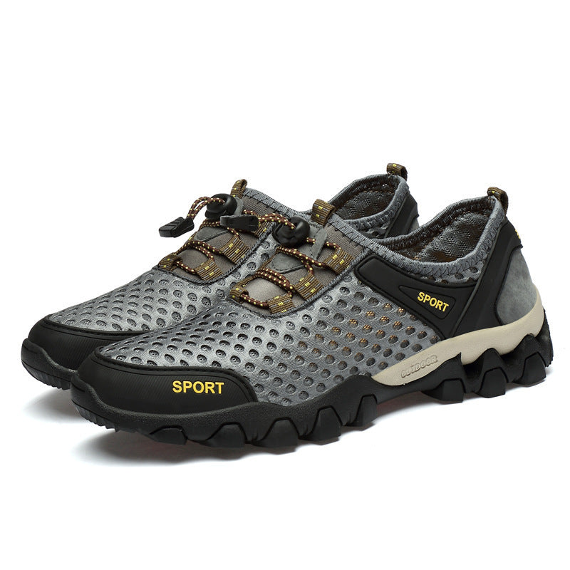 New Style Outdoor Breathable Mesh Shoes – Lightweight Non-Slip Hiking Sneakers for Men