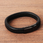 Classic Men's Leather Bracelet - Durable & Stylish Band for Everyday Wear