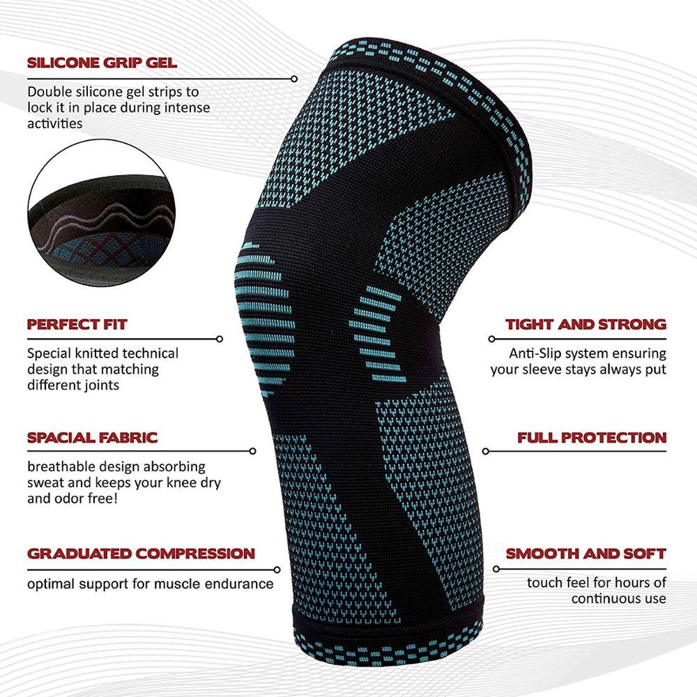 Sports Knee Pads for Men & Women | Knitted Compression Knee Support | Breathable Fitness & Running Protection Gear