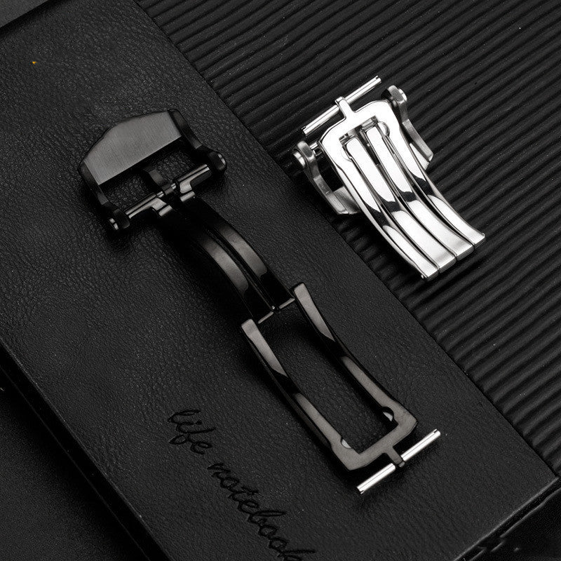 Stainless Steel Folding Watchband Buckle 20mm Watch Strap Clasp Replacement Accessory