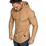 Men’s Slim Fit Hoodie Sweatshirt Casual Long Sleeve Gym Top Cotton Blend Pullover for All Seasons