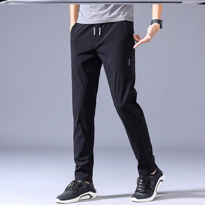 Men’s Drawstring Casual Pants  Korean Style Loose Straight Sweatpants Lightweight Summer Trousers Relaxed Fit Men’s Joggers