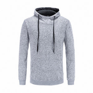 Autumn Winter Solid Hoodies – Men’s Cotton-Polyester Sweatshirts, Comfortable & Casual