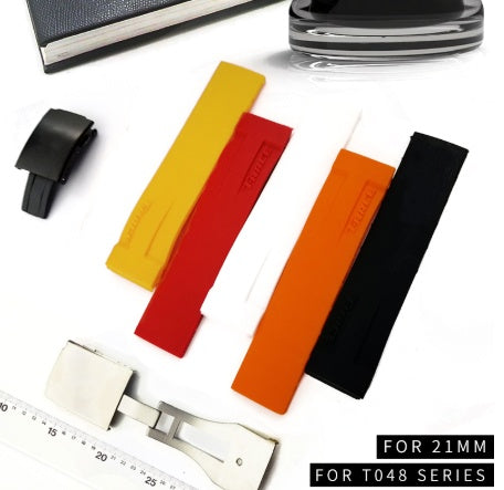 Waterproof Silicone Watch Strap for Men Sports Replacement Band for Racing, Electric Bicycle, and Casual Watches