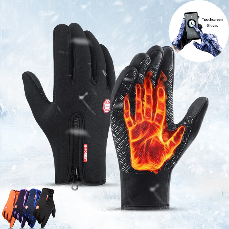 Winter Touch Screen Motorcycle Gloves | Waterproof Fleece Sports Gloves | Anti-Slip Riding Gloves