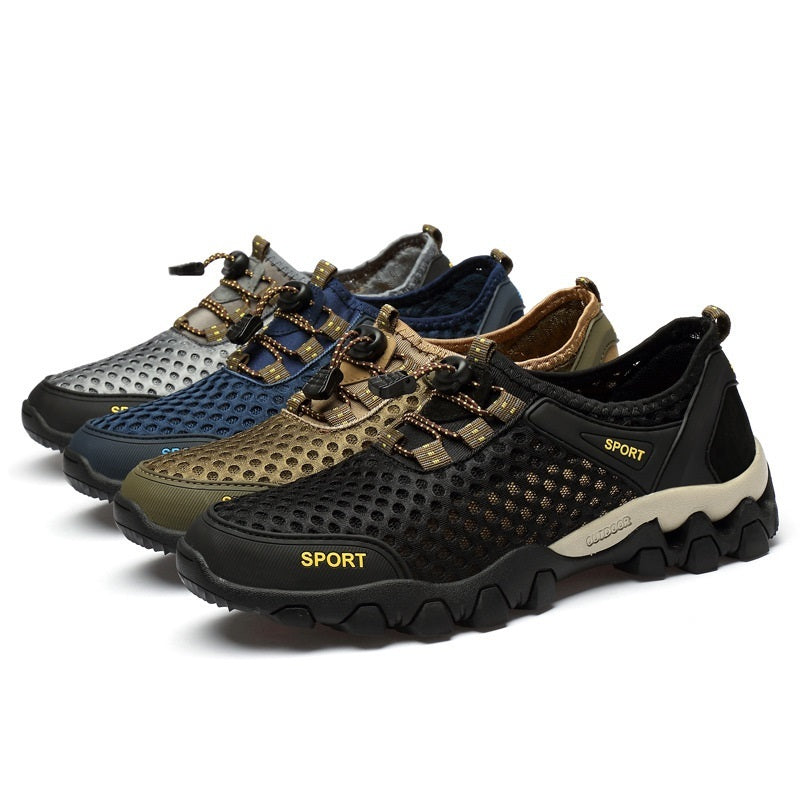 New Style Outdoor Breathable Mesh Shoes – Lightweight Non-Slip Hiking Sneakers for Men