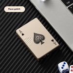 Poker Card Metal Windproof Lighter | Creative Zinc Alloy Keychain | Refillable Straight Flame Cigarette Lighter Gift