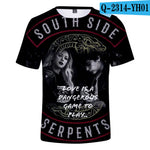 Riverdale 3D Print T-Shirt Unisex Polyester Graphic Tee Casual Streetwear Top