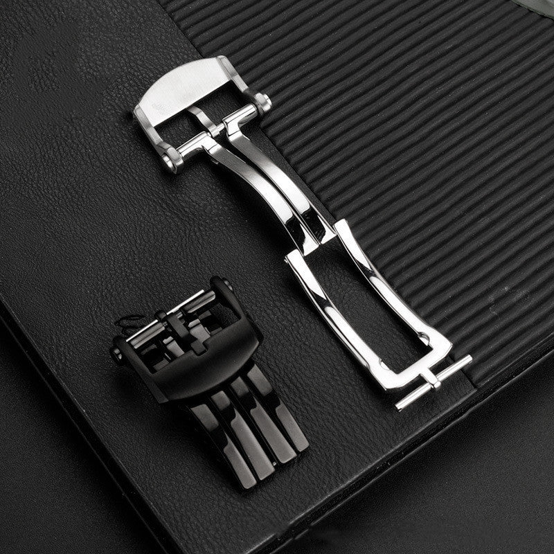 Stainless Steel Folding Watchband Buckle 20mm Watch Strap Clasp Replacement Accessory