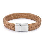 Classic Men's Leather Bracelet - Durable & Stylish Band for Everyday Wear