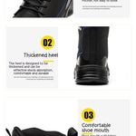 Men’s Anti-Chemical Safety Work Shoes Steel Toe, Anti-Puncture, Heat & Wear-Resistant Industrial Footwear