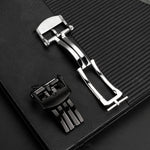 Stainless Steel Folding Watchband Buckle 20mm Watch Strap Clasp Replacement Accessory