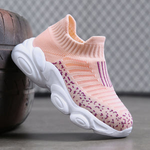 Girls’ Soft Casual Shoes – Lightweight Flying Weave Footwear for Everyday Comfort | All Seasons