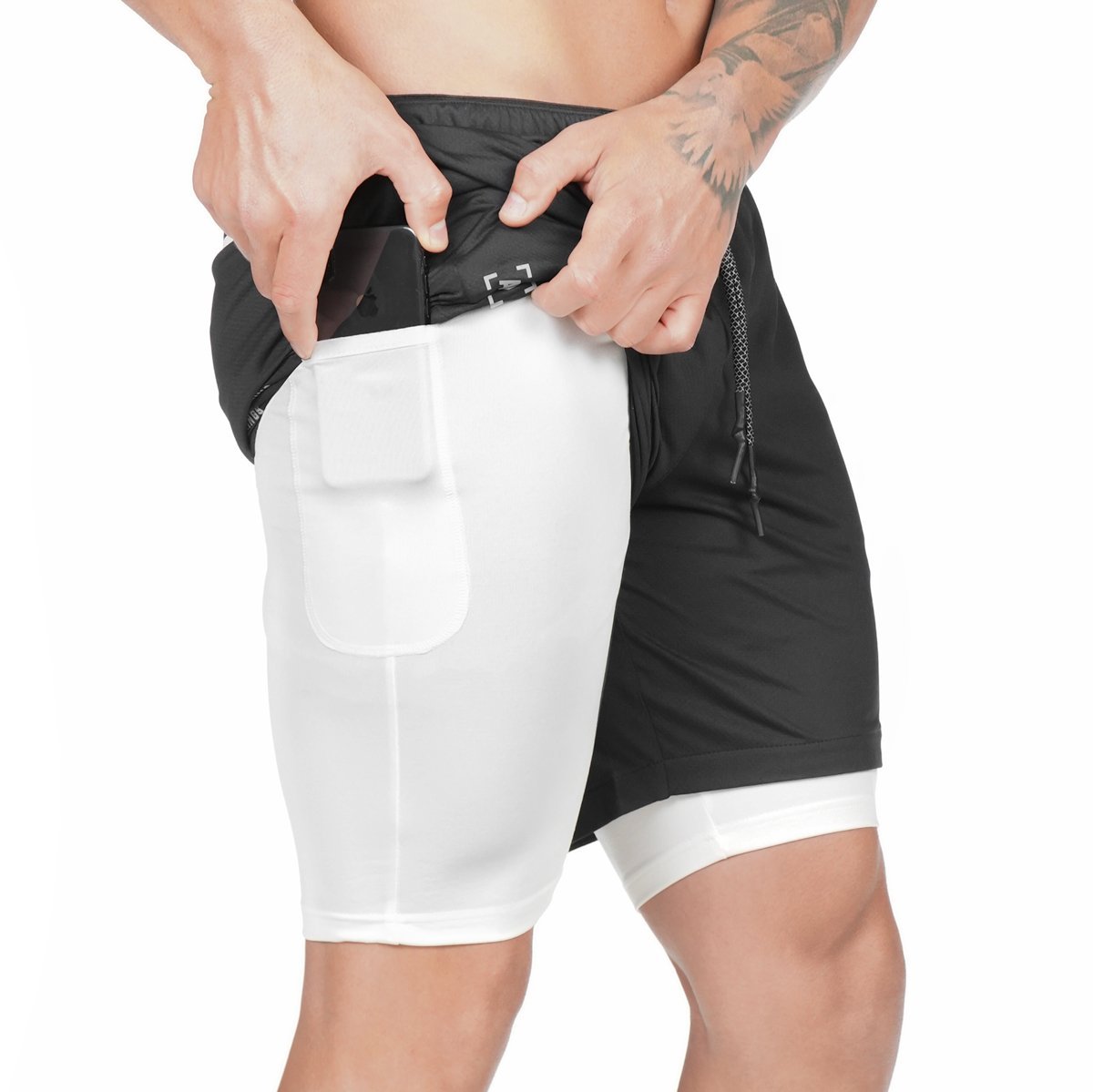 Men’s Pocket Compression Shorts  Quick Dry, Breathable, Moisture-Wicking Sports Base Layer for Training & Gym