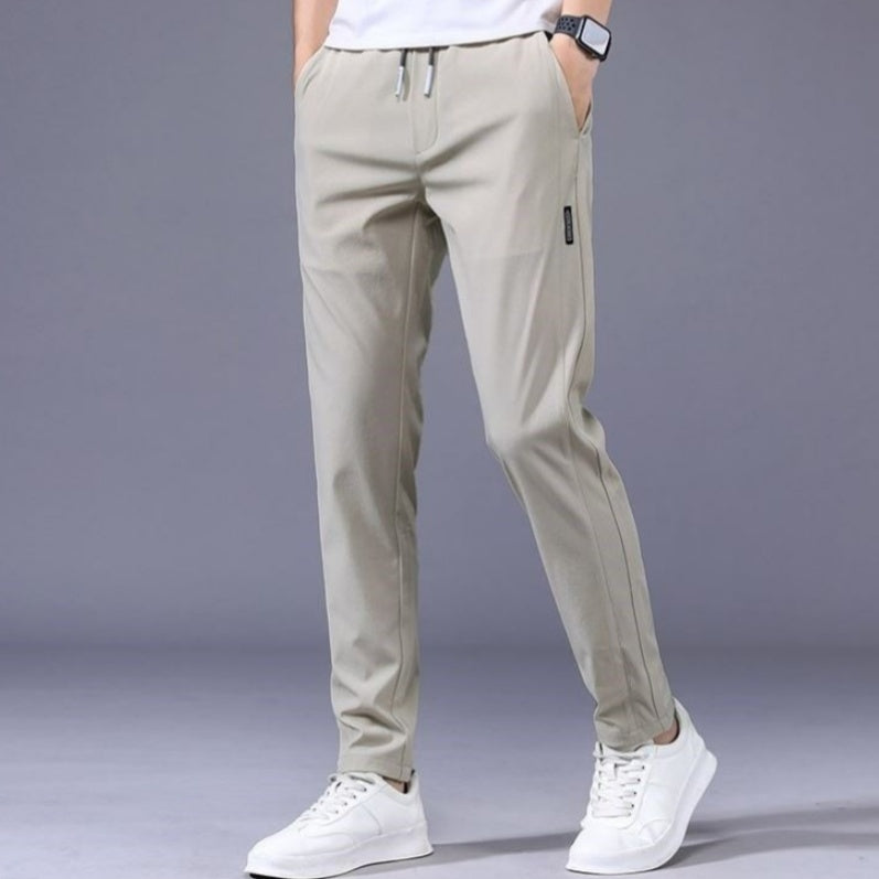 Men’s Drawstring Casual Pants  Korean Style Loose Straight Sweatpants Lightweight Summer Trousers Relaxed Fit Men’s Joggers