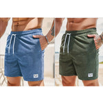 Men’s Corduroy Shorts Lace-Up Drawstring Summer Pants Casual Straight Fit Sports Shorts for Men