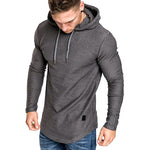 Men’s Slim Fit Hoodie Sweatshirt Casual Long Sleeve Gym Top Cotton Blend Pullover for All Seasons