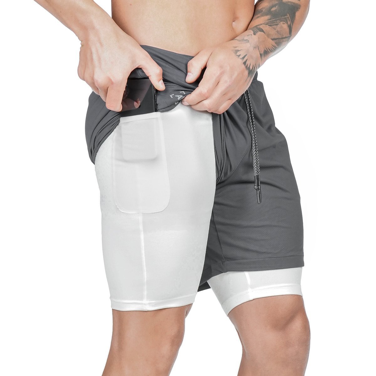 Men’s Pocket Compression Shorts  Quick Dry, Breathable, Moisture-Wicking Sports Base Layer for Training & Gym