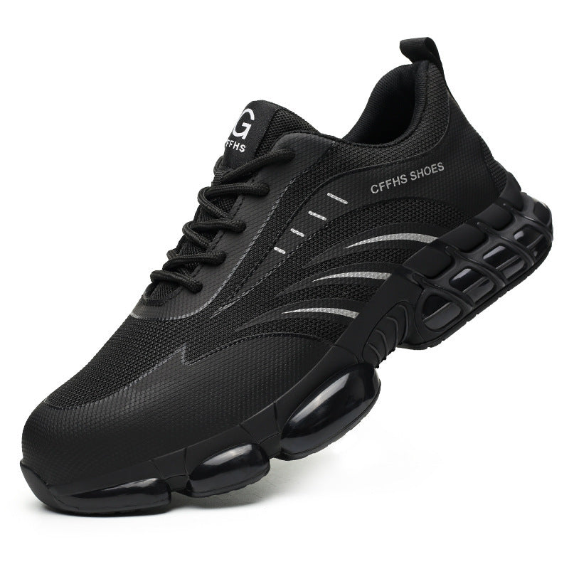 Popcorn Sole Protective Safety Shoes – Anti-Smash, Anti-Puncture Steel Toe Work Footwear for Men
