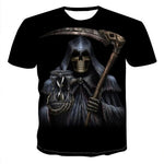 Men’s Skull 3D T-Shirt – Cotton Graphic Tee, Casual Streetwear Short Sleeve for Summer Style