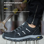 Men’s Lightweight Safety Shoes Breathable Deodorant Toe Cap Footwear for Construction & Work Sites