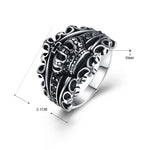 Men’s Punk Crown Ring Titanium Steel European & American Unisex Fashion Ring Gothic Jewelry