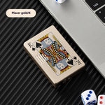 Poker Card Metal Windproof Lighter | Creative Zinc Alloy Keychain | Refillable Straight Flame Cigarette Lighter Gift