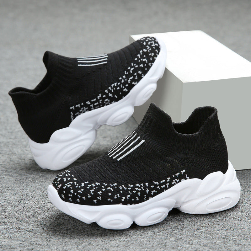 Girls’ Soft Casual Shoes – Lightweight Flying Weave Footwear for Everyday Comfort | All Seasons