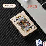 Poker Card Metal Windproof Lighter | Creative Zinc Alloy Keychain | Refillable Straight Flame Cigarette Lighter Gift