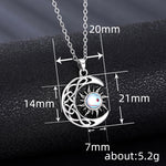 Sun & Moon Pendant Necklace Unisex Moonlight Clavicle Chain Niche Geometric Jewelry Gift