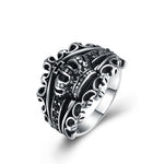 Men’s Punk Crown Ring Titanium Steel European & American Unisex Fashion Ring Gothic Jewelry