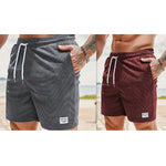 Men’s Corduroy Shorts Lace-Up Drawstring Summer Pants Casual Straight Fit Sports Shorts for Men