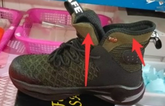 High-Top Safety Shoes for Men Steel Toe Work Boots Breathable Anti-Slip Puncture-Proof Construction Footwear Hiking & Industrial Boots