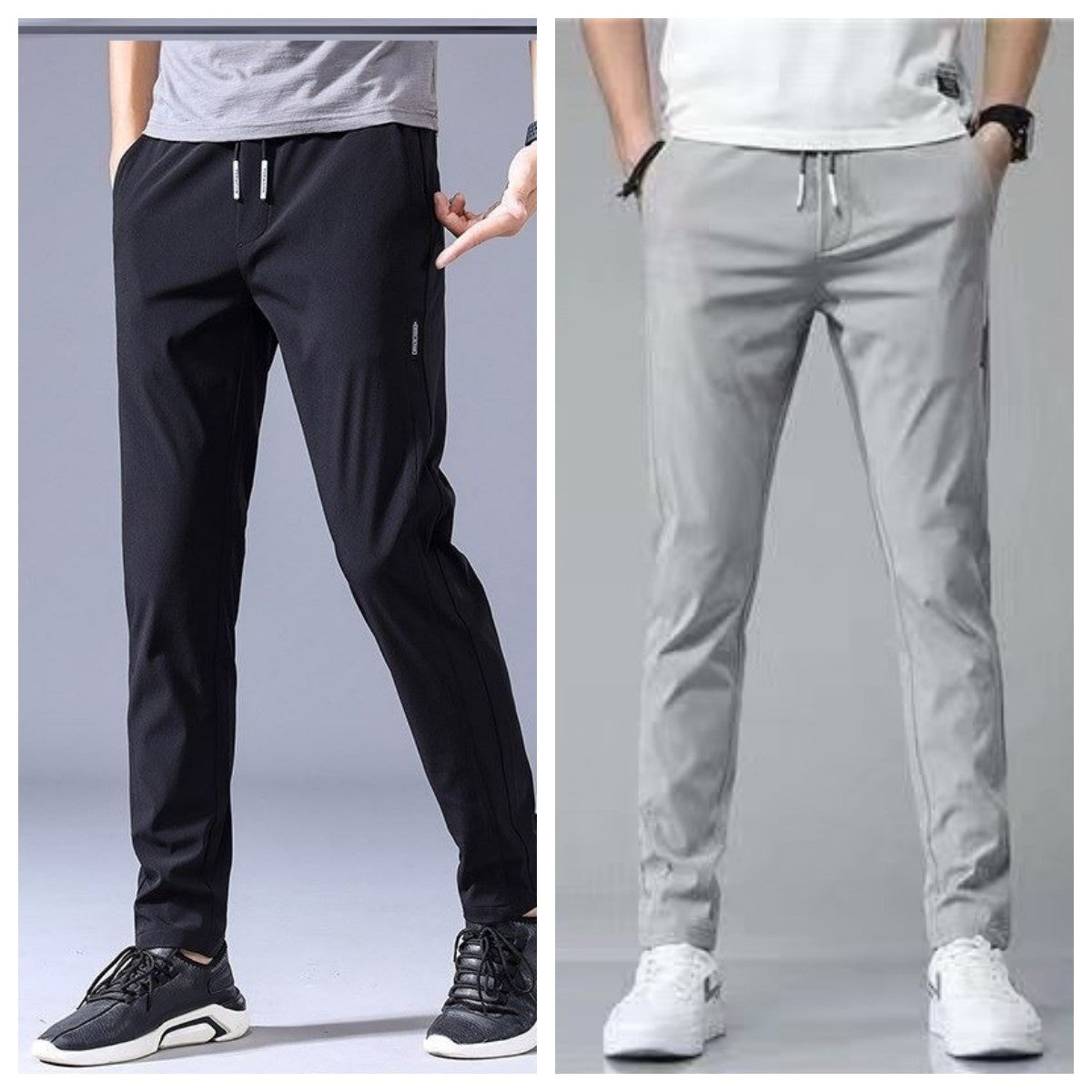 Men’s Drawstring Casual Pants  Korean Style Loose Straight Sweatpants Lightweight Summer Trousers Relaxed Fit Men’s Joggers