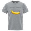 Dolce Banana Fashion Print Men’s T-Shirt – Trendy Short Sleeve Polyester Tee for Casual Streetwear