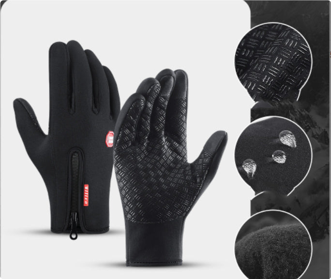Winter Touch Screen Motorcycle Gloves | Waterproof Fleece Sports Gloves | Anti-Slip Riding Gloves