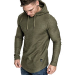 Men’s Slim Fit Hoodie Sweatshirt Casual Long Sleeve Gym Top Cotton Blend Pullover for All Seasons